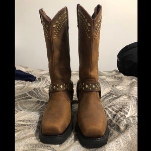 Harley Davidson square toe riding boots